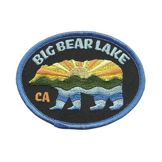 California Patch – Big Bear Lake California Souvenir – CA Travel Patch Iron On Applique Embellishment 3.5"