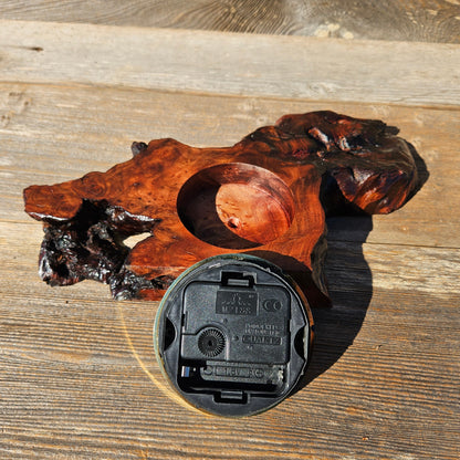 Redwood Burl Clock Table Shelf Mantle Desk Office Gifts for Men #647 Sitting Wood Christmas Gift Handmade