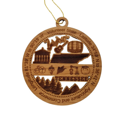 Wholesale Tennessee Wood Ornament -  TN Souvenir  - Handmade Souvenir