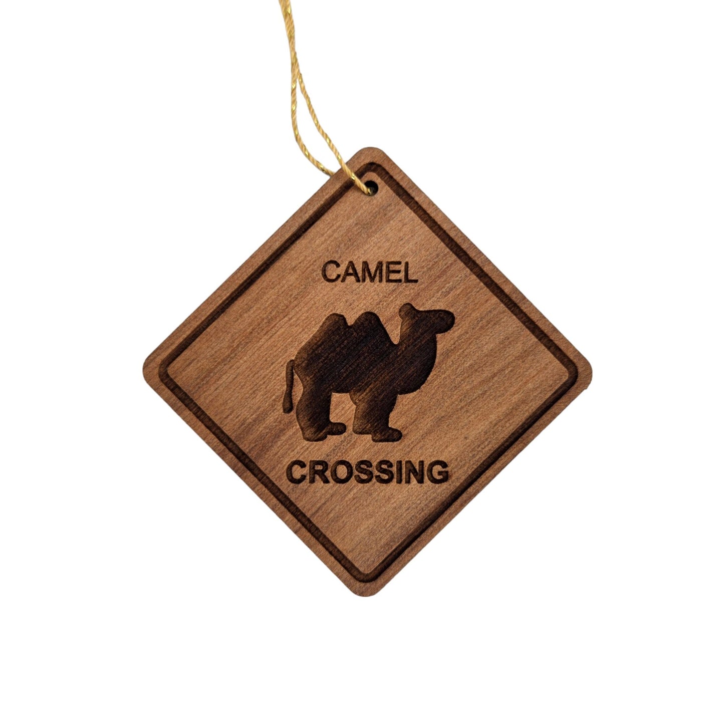 Wholesale Camel Crossing Ornament - Wood Souvenir Handmade in USA