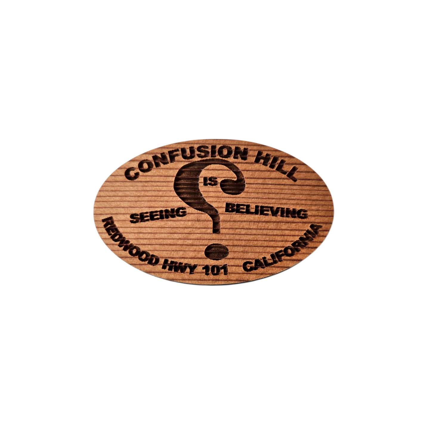 Confusion Hill Logo Wood Magnet Souvenir - 3999