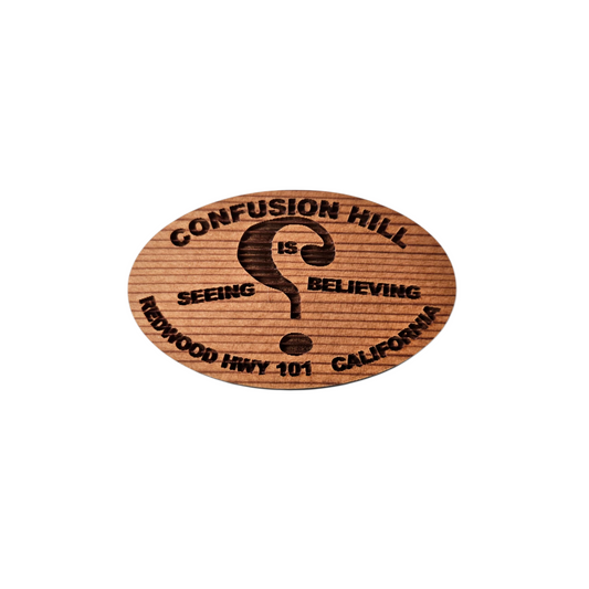 Confusion Hill Logo Wood Magnet Souvenir - 3999