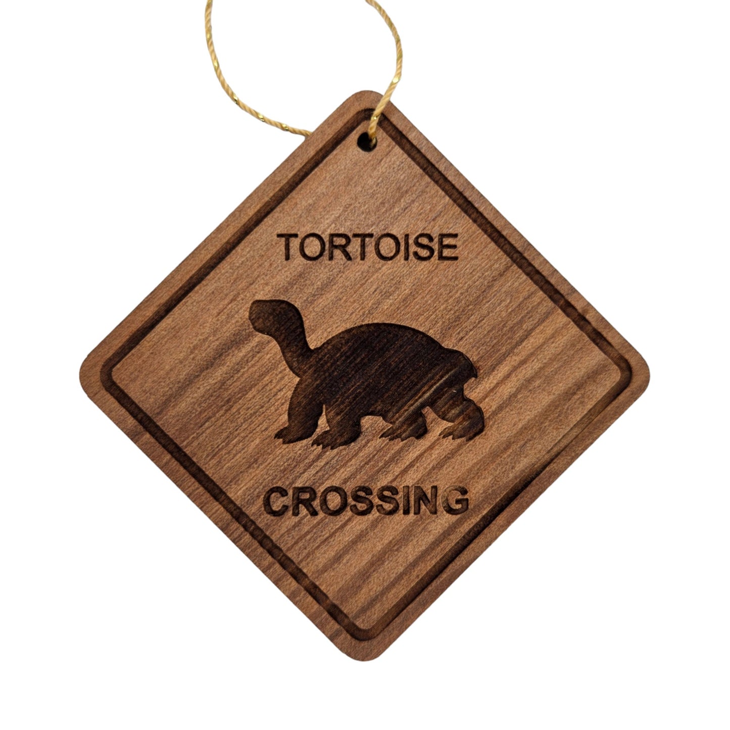 Wholesale Tortoise Crossing Ornament - Tortoise- Wood Souvenir Handmade in USA