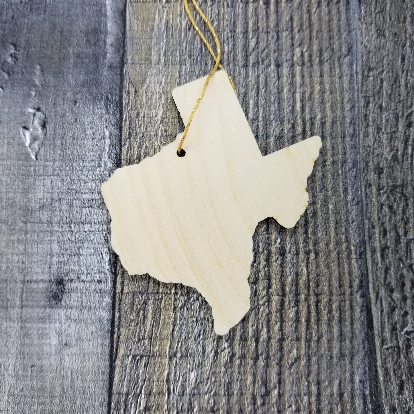 Wholesale Texas Wood Ornament -  TX State Shape with State Motto Souvenir