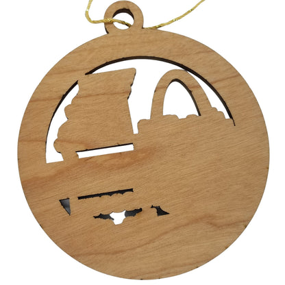 Wholesale Missouri Wood Ornament - MO Souvenir - Handmade In the USA