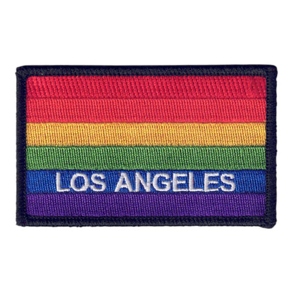 LOS ANGELES Rainbow Flag Black Border Patch - 4609-01