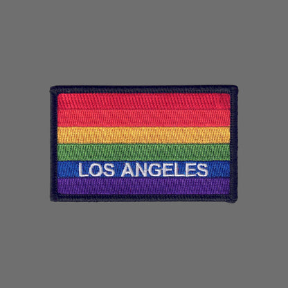 LOS ANGELES Rainbow Flag Black Border Patch - 4609-01