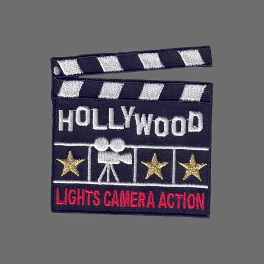 HOLLYWOOD clapper souvenir embroidered patch - 4657
