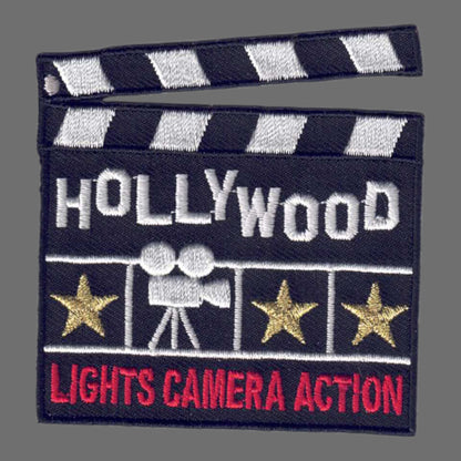 HOLLYWOOD clapper souvenir embroidered patch - 4657