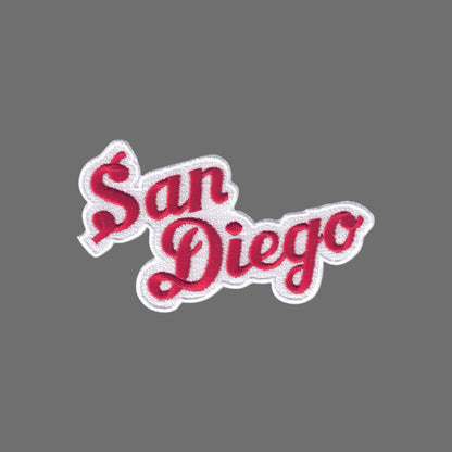 San Diego Script Text Patch Red - 4702-36/39