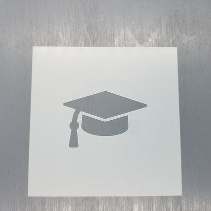 Graduation Cap Stencil Reusable Food Safe Sign Painting Decorating Cookie Stencil Graduation Cap with Tassel Graduate Cakes Cookies