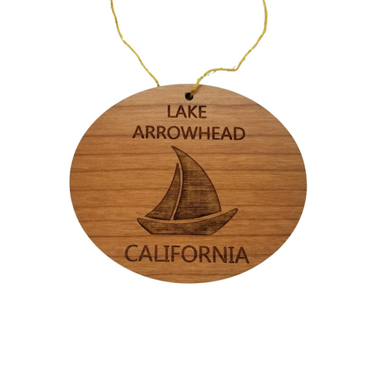 Wholesale Lake Arrowhead California Ornament - Handmade Wood Souvenir