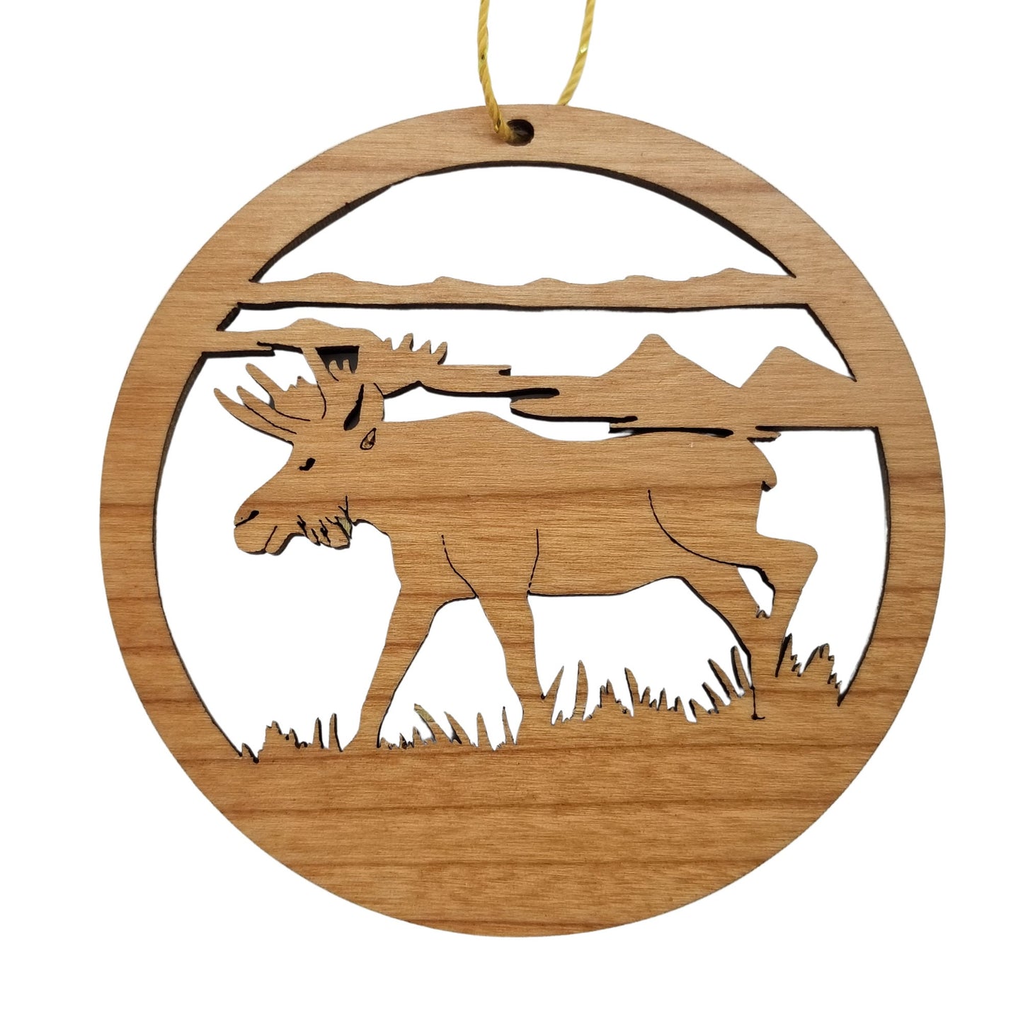 Wholesale Rocky Mountains Ornament Moose Cutout Handmade Wood Ornament Rocky Mountain National Park Colorado Souvenir