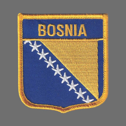 BOSNIA Country Flag Shield Patch - 6096