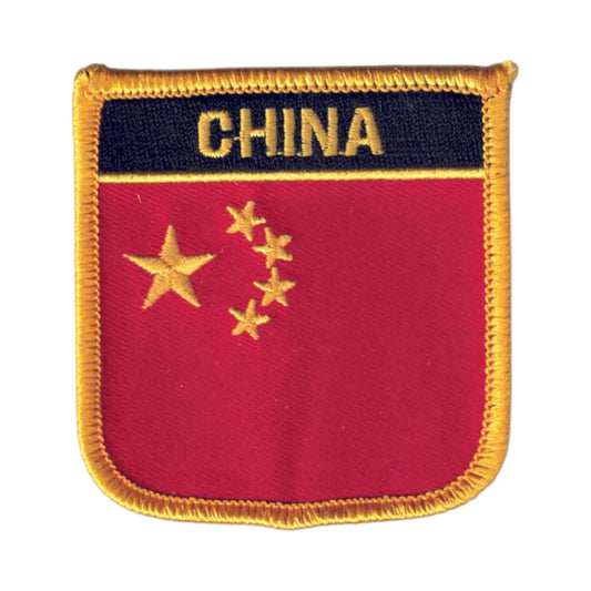 CHINA Country Flag Shield Patch - 6131