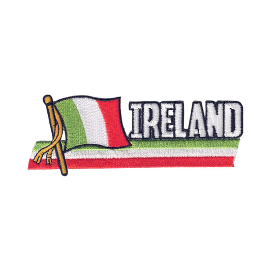 IRELAND Wavy Flag Ribbon Patch - 6406