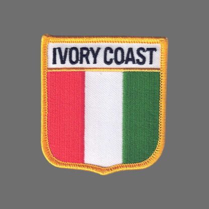 IVORY COAST Flag Shield Patch - 6436