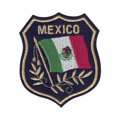 MEXICO Mylar Flag Shield Patch - 6492