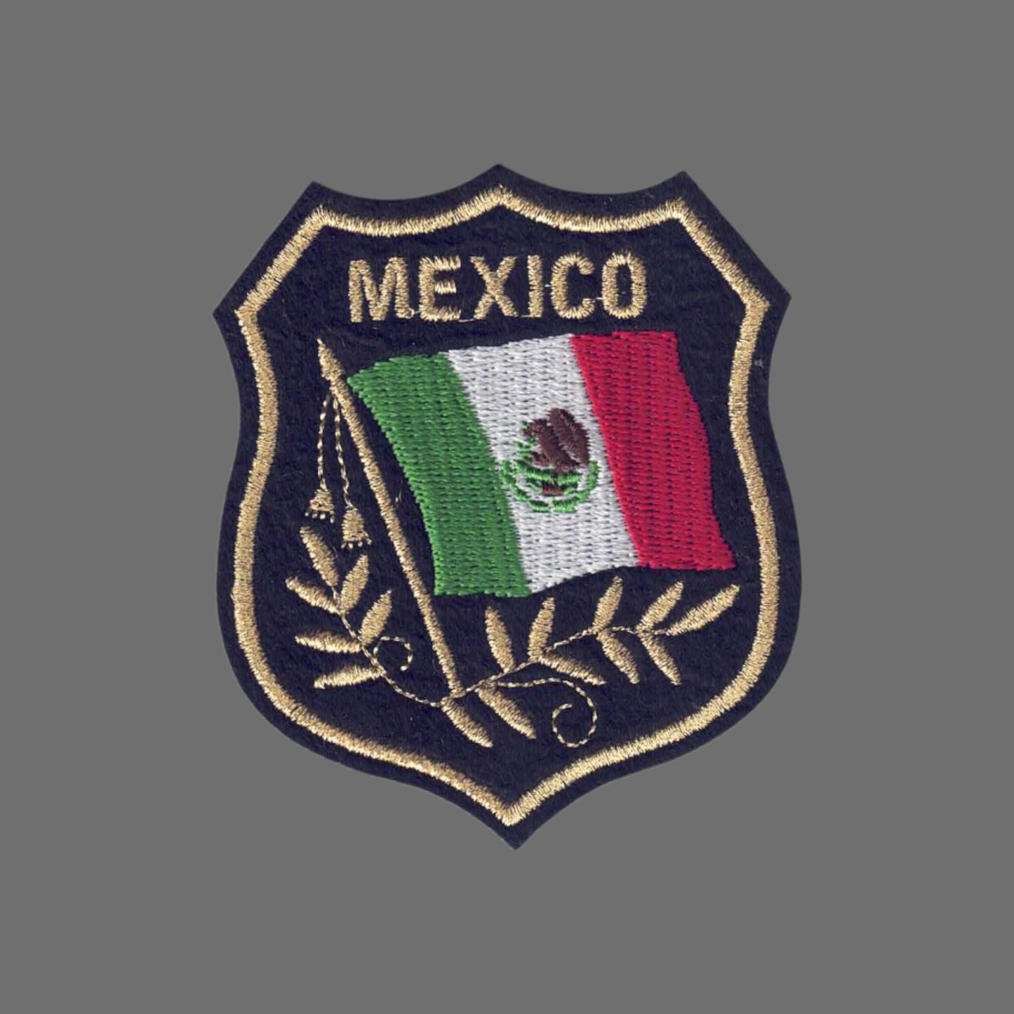 MEXICO Mylar Flag Shield Patch - 6492