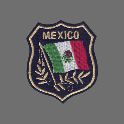 MEXICO Mylar Flag Shield Patch - 6492
