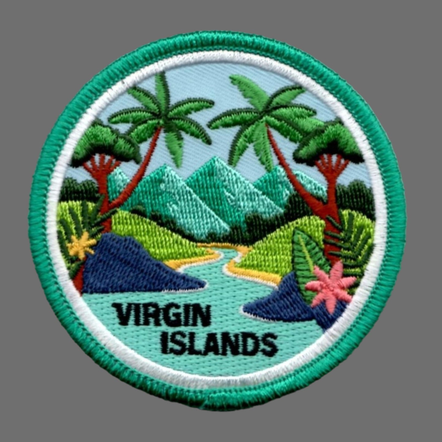 Virgin Islands Patch – Travel Gift – Iron On Embellishment Applique Badge Emblem 3 Inch