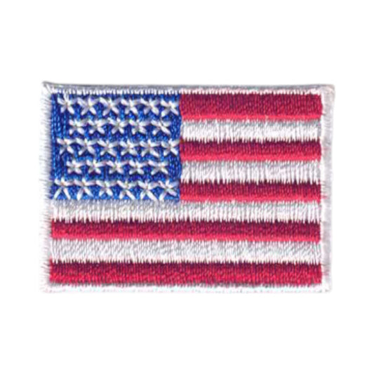 US Flag White Border MINI Patch- 6856W
