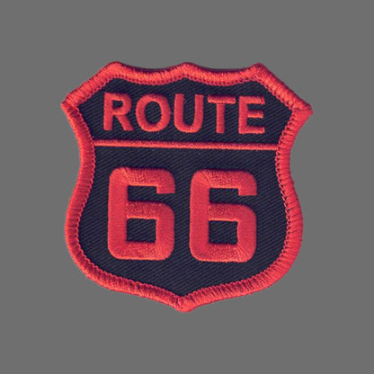 ROUTE 66 Patch Orange on Black - 6876-32/01
