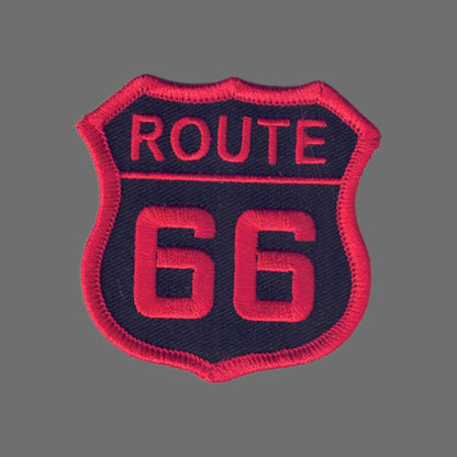 ROUTE 66 Patch Red on Black - 6876-36