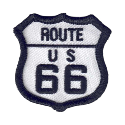 ROUTE 66 White Patch 2 Inch - 6877