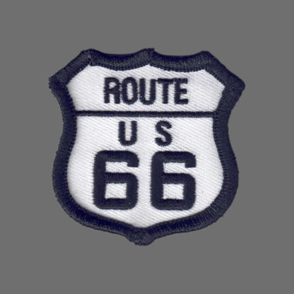 ROUTE 66 White Patch 2 Inch - 6877