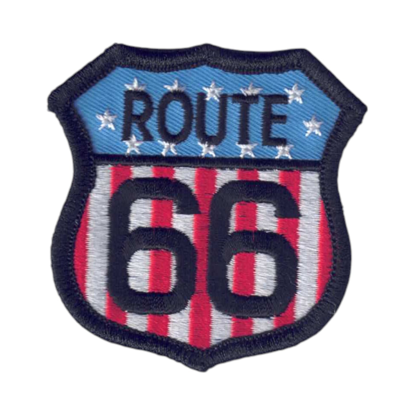 ROUTE 66 on USA Flag Patch - 6889