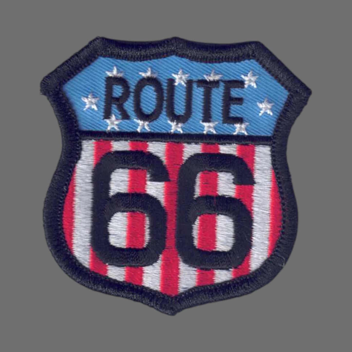 ROUTE 66 on USA Flag Patch - 6889