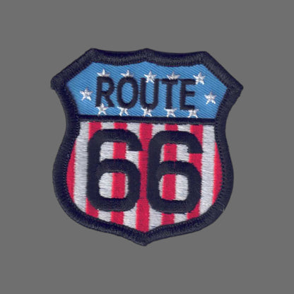 ROUTE 66 on USA Flag Patch - 6889