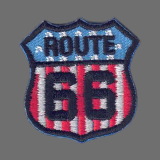 ROUTE 66 US flag MINI Patch  - 6892