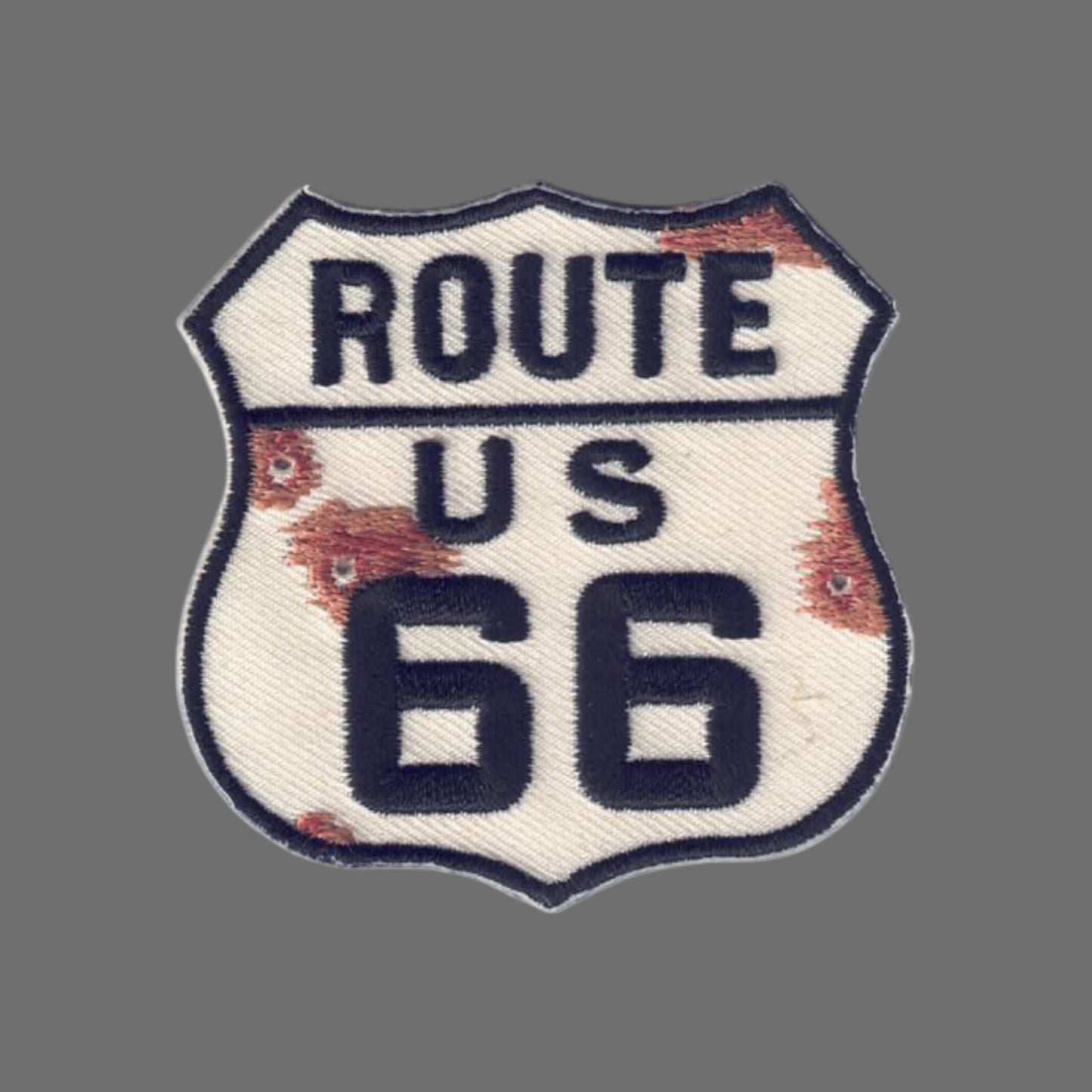 ROUTE US 66 Bullet Holes and Rust Patch -  6897