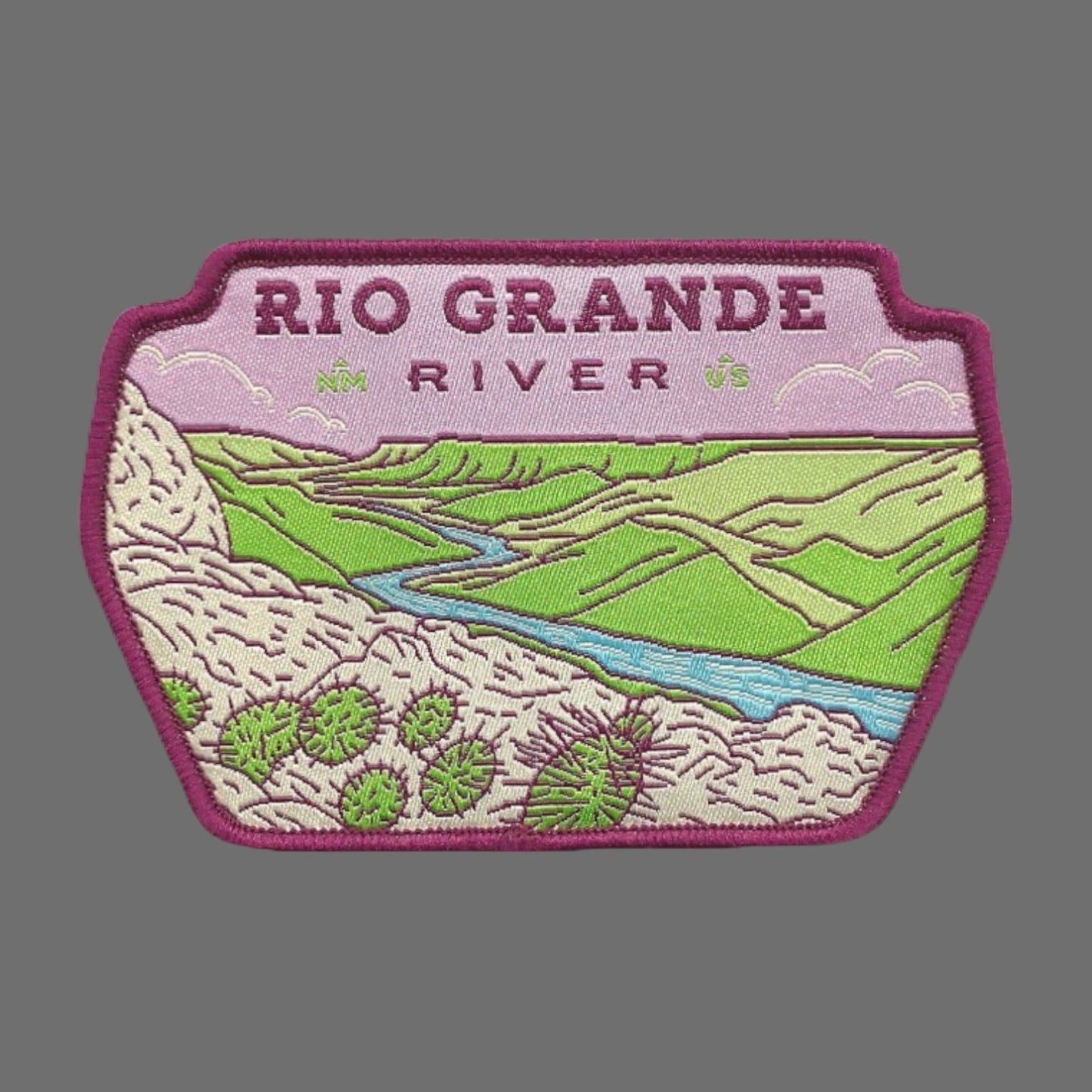 Rio Grande River Patch – Colorado  Texas Mexico - Travel Patch – Souvenir Patch 3.75" Iron On Sew On Embellishment Applique