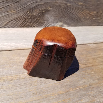 Wood Ring Box Redwood Rustic Handmade California #630 Storage Live Edge Mini Birthday Gift Christmas Gift Mother's Day Gift