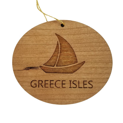 Wholesale Greece Isles Ornament - Handmade Wood Souvenir