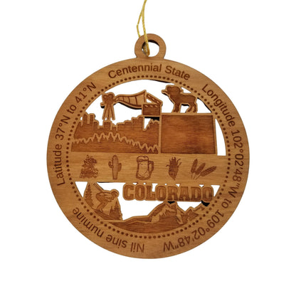 Wholesale Colorado Wood Ornament - CO Souvenir - Handmade In The USA