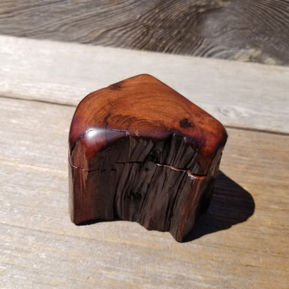 Wood Ring Box Redwood Rustic Handmade California #620 Storage Live Edge Mini Birthday Gift Christmas Gift Mother's Day Gift