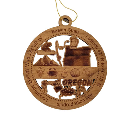 Wholesale Oregon Wood Ornament - OR Souvenir - Handmade In The USA