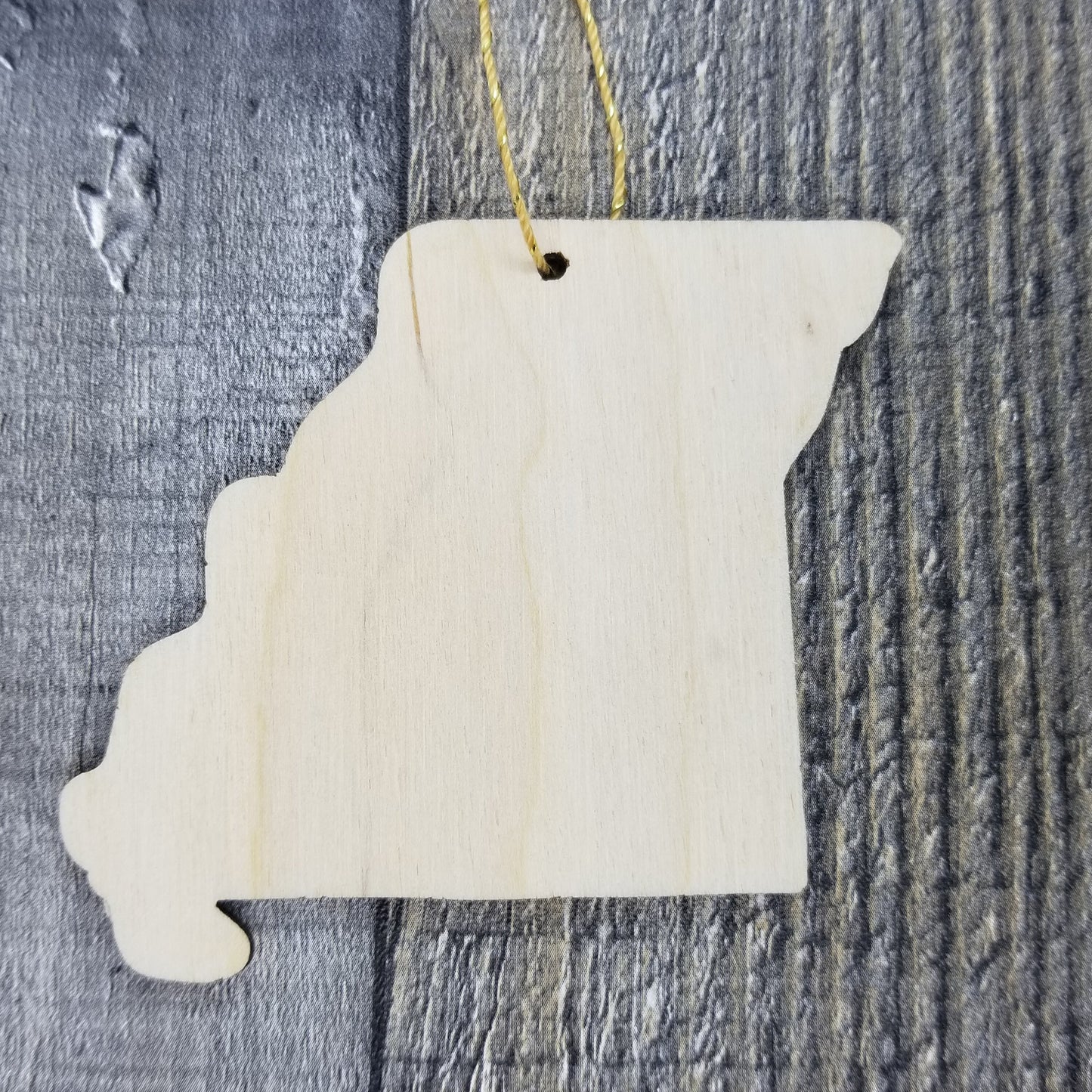 Wholesale Missouri Wood Ornament -  MO State Shape with State Motto Souvenir