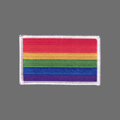 Rainbow Flag White Border Patch - 8213-39