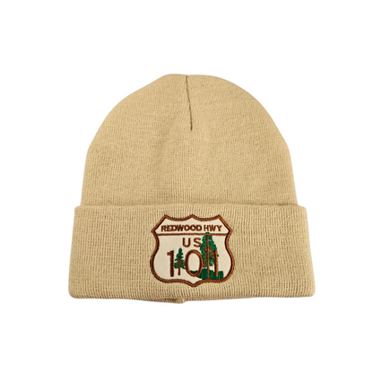 US 101 Redwood Hwy Khaki Knit Beanie - B1000