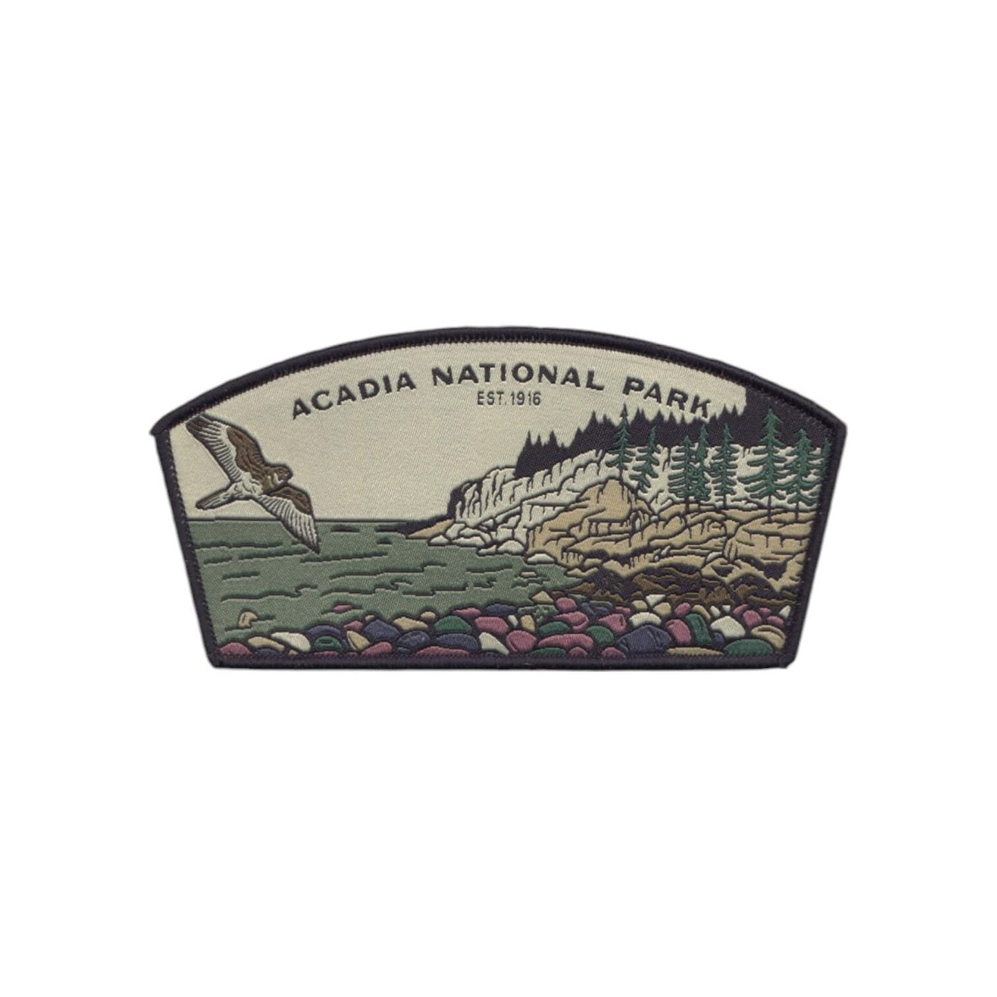 Maine Patch – Acadia National Park - Travel Patch – Souvenir Patch 4.75" Iron On Sew On Embellishment Applique