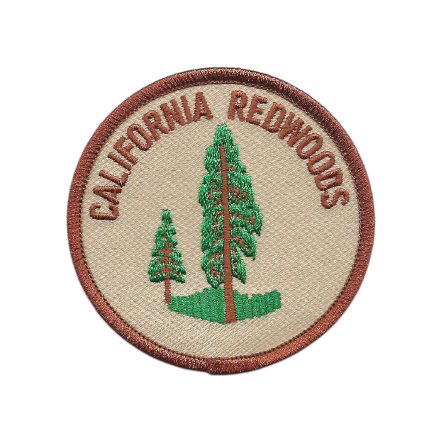 CALIFORNIA REDWOODS Brown Souvenir Embroidered Patch Iron On - CA-08-17