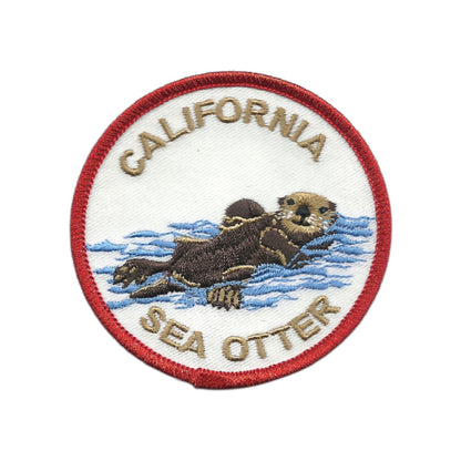 California Sea Otter Souvenir Embroidered Patch Iron On - CA-20