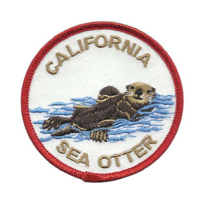 California Sea Otter Souvenir Embroidered Patch Iron On - CA-20