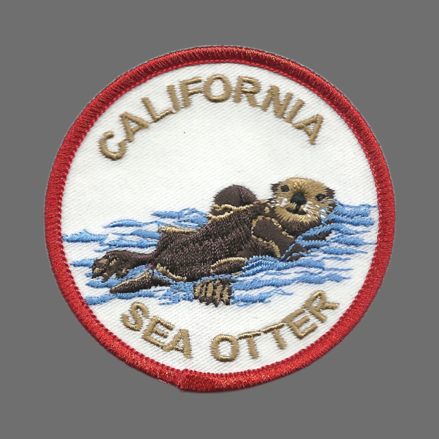 California Sea Otter Souvenir Embroidered Patch Iron On - CA-20
