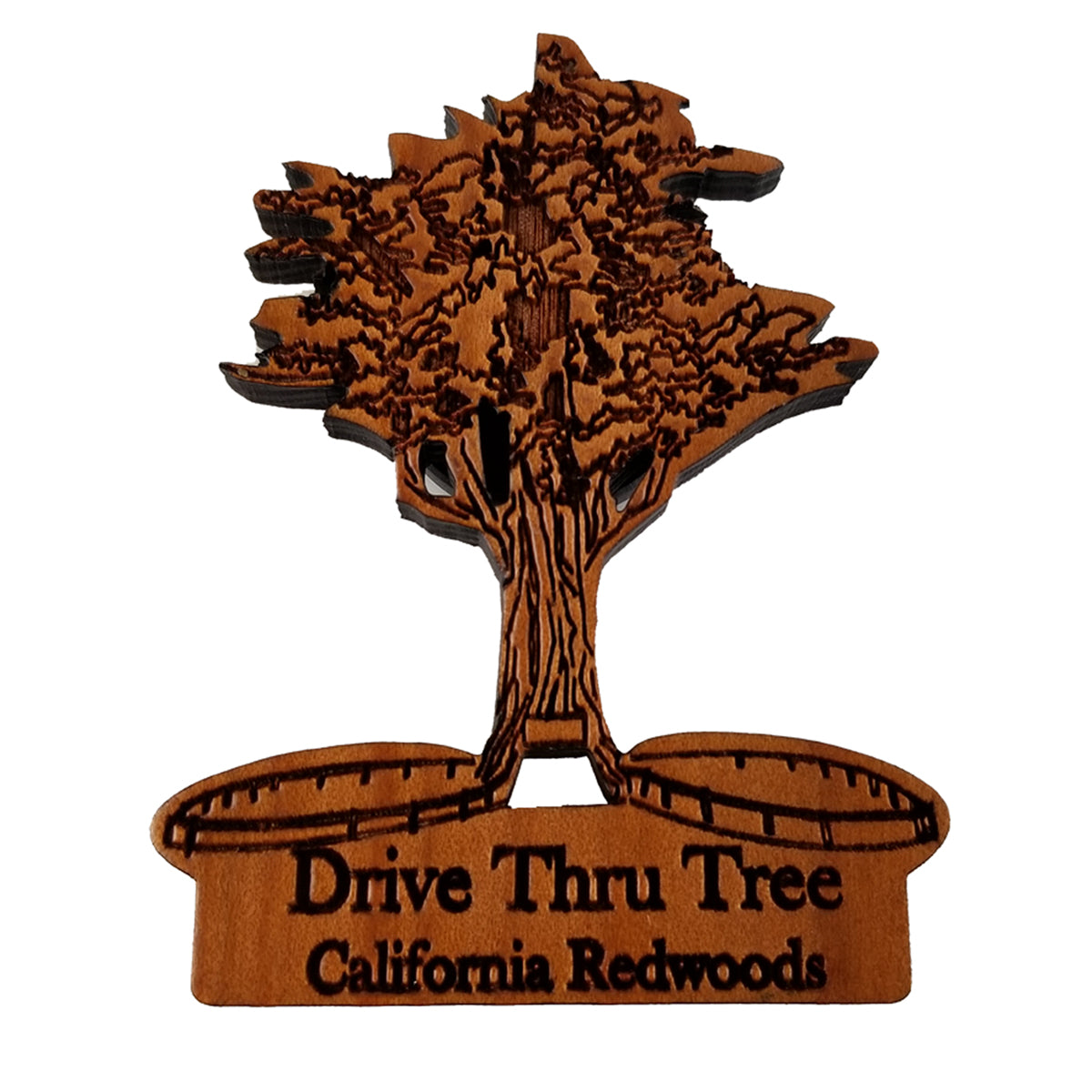 Wholesale Drive Thru Tree Magnet Wood Souvenir Custom Namedrop #M4004W